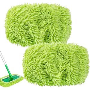 Reusable Mop Pads Wet&Dry Microfiber Cloth Compatible With Swiffer Uesd For All 10 Inches Flat Mop With Washing Bag(Mop is Not Included)