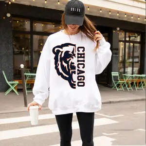 Chicago Football Sweatshirt, Vintage Football Mascot Shirt, Trendy Game Day Gift, Unisex Chicago Hoodie, Football Gift Fan