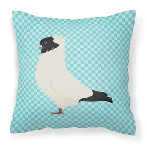 Nun Pigeon Blue Check Fabric Decorative Pillow BB8126PW1818