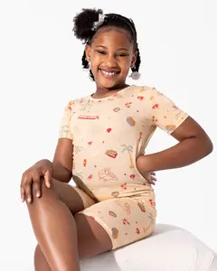 Bellabu Bear Minecraft: Summer Vibes Kids Pajama Short Set