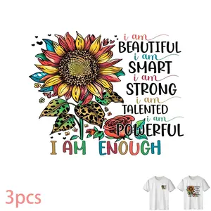 Beautiful Confidence Print Design, DIY Heat Transfer Vinyl for T-Shirts, Durable PVC Material, Machine Washable, Iron-On Sticker for Clothes