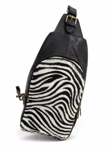 Journey On by Avian | Leather Bag | Printed Bag | Body Bag | Crossbody Bag | Stripes Print Leather Bag | Essentials | Zebra Print | Multiple Compartments | Boho | Large Bag | Stylish Bag
