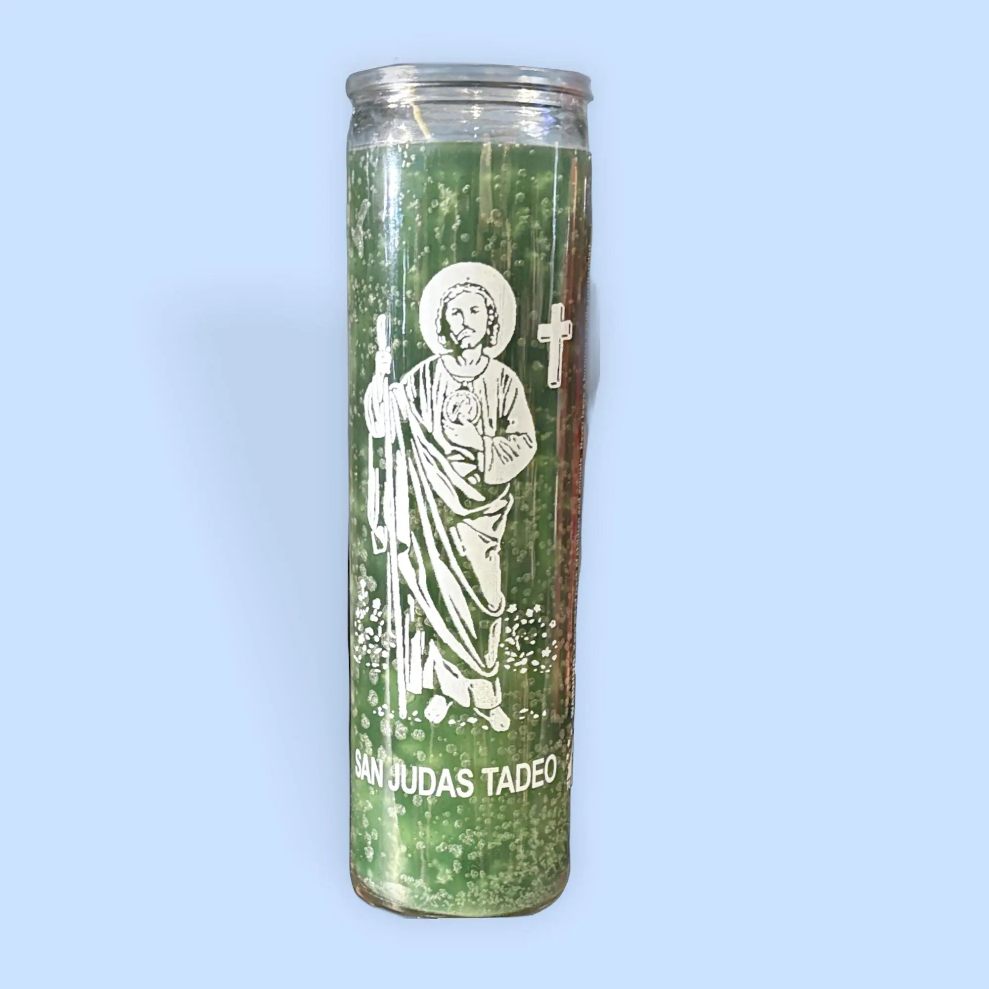 Candle San Judas Tadeo Saint Jude green Candle San Judas Tadeo Saint Jude green