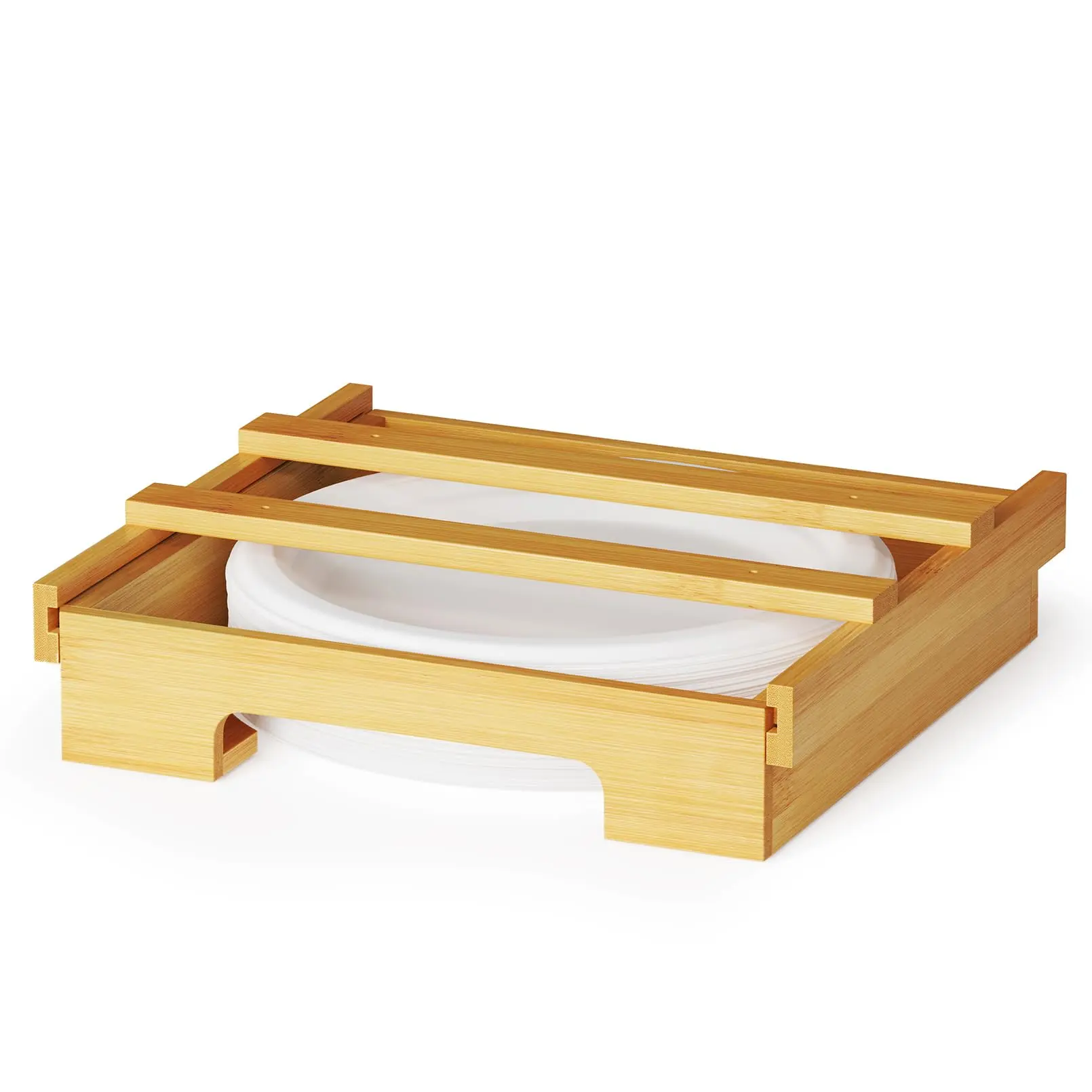 12-inch Paper Plate Dispenser  Under Cabinet Plates Holder Kitchen Counter Vertical Dipensers Holders Countertop