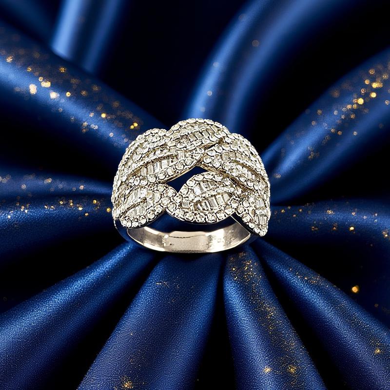 Silver de UGood Ring, Bracelet Designed with love, Enlightened with Zicron Amplifies Statement and Aesthetics for Working, Casual and Party Occasions, Uplift your Chic and Aesthetics