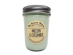 Melon & Cucumber | Scented Soy Wax Candle | Bath Lotion Fresh Perfume Scent | Housewarming Birthday Wedding Gift