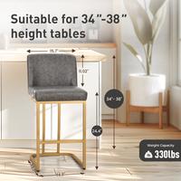 Gray Faux Leather + Golden Curved Frame