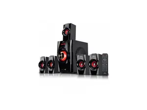 Befree Sound BFS-410 5.1 Channel Surround Sound Bluetooth Speaker System, Red