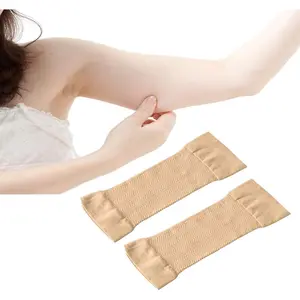 Zittop 1 Pairs Slimming Arm Sleeves Arm Elastic Compression Arm Shapers Sport Arm Shapers for Women (Skin)