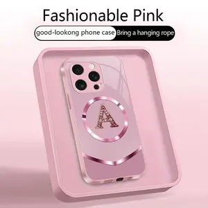 Suitable for [iPhone 16 Pro] high-end MagSafe phone case，Features a magnetic attachment function, premium design that is both practical and affordable—choose from all 26 letters.YM99