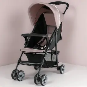 Lightweight Foldable Baby Stroller - 13 Lbs Travel Pushchair for 0-36 Months, Compact Coffee Buggy for Toddlers & Infants, Unisex, Canopy