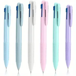 6 Color Atomic Pens 0.5mm, 4-In-1 Multicolor Pen, Retractable Fine Tip, Fine Point Pens, Cute Nurse Pen, Suitable for School, Students, Office Supplies