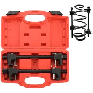 Macpherson Strut Spring Compressor, 2pcs Heavy Duty Coil Spring Compressor Strut Remover Installer Tool, 21mm Socket 1/2" Drive Safe Universal Set for Struct Spacer Assembly/Shock Installation