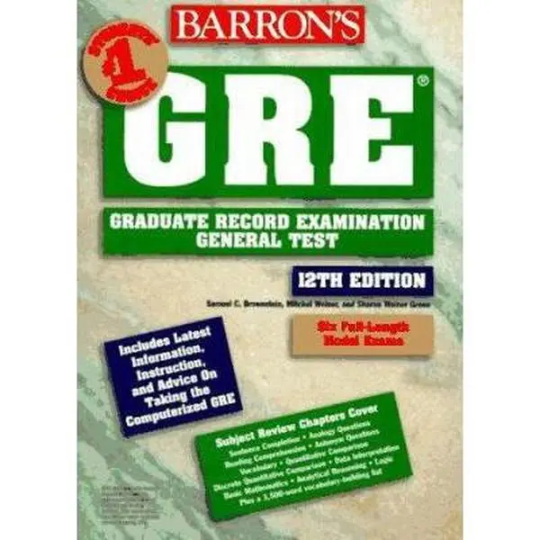 USED-Barron's GRE: Graduate Record Examination General Test (12th Edition) by Samuel C. Brownstein (Paperback)