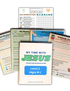 Christian Morning Routine for Kids Ages 8+ | Laminated Faith Activity Book | Daily Bible Routine | Homeschool Devotional | Reusable Dry Erase Workbook