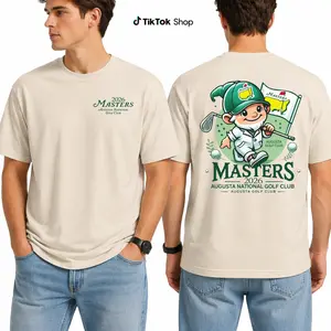 2026 Masters Augusta National Golf Club T-Shirt Cute Golf Gnome Graphic Tee Vintage Masters Tournament Shirt Golf Lover Gift Unisex Casual Golf Apparel Summer Outfit