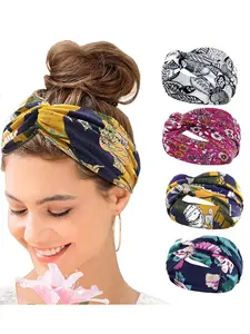 Bohemian Style Hair Bands Set, Elegant Soft Cotton Twist Design Headbands for Women, Perfect for Yoga Fitness Daily Use