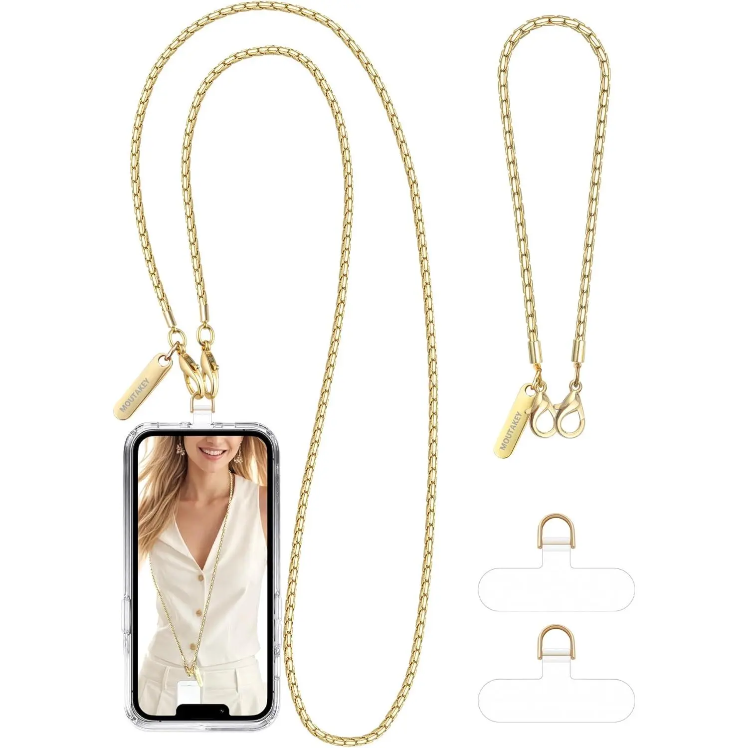 gold chain phone lanyard - TikTok Shop