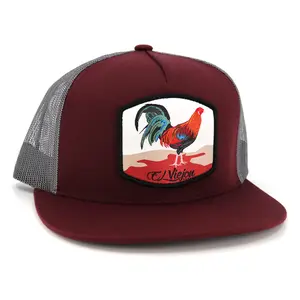 Gallo Maroon/Charcoal flat visor hat