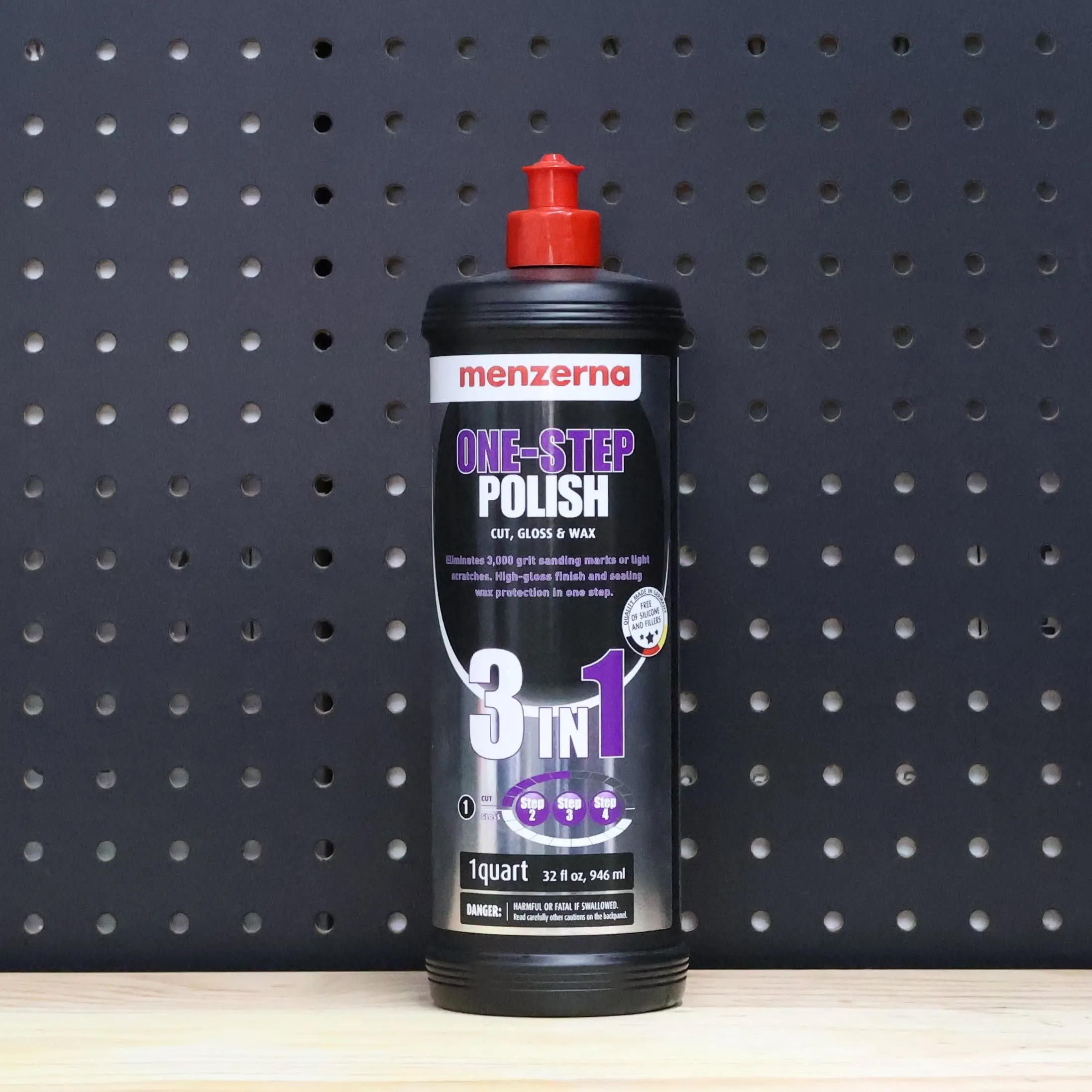 MENZERNA 3-in-1 Cut & Polish Compound (1 qt) - Paint Care for Used and Year-Old Vehicles, Can Be Overpainted, Delivers Speedy High-Gloss Finish, Polishes and Seals