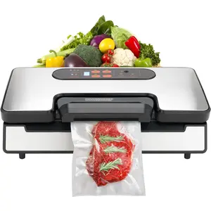 Vacuum Sealer Machine - 90Kpa 130W Dual Pump & Dual Sealing, Dry & Moist Food Modes, Auto & Manual Sealing with Built-in Cutter & External Hose - for Kitchen Food Storage