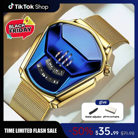 Luxury Mens Racing Sport Watch Multifunction Chronograph Waterproof Stainless Steel Quartz Wristwatch Casual Business Style Perfect Gift for Him