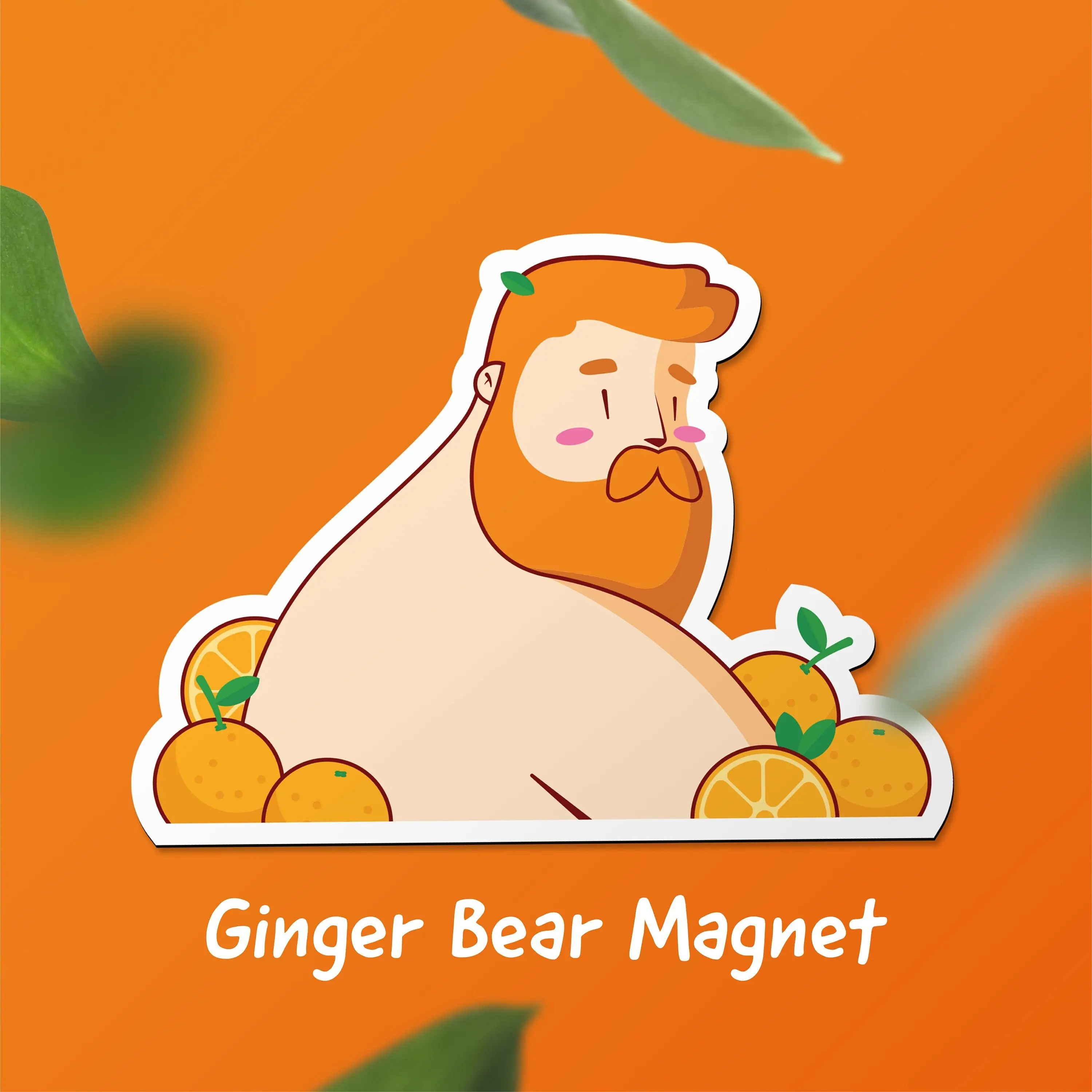 Ginger Bear Magnet - LGBTQ+ Pride Redhead Bear Fridge and Desk Accessory
