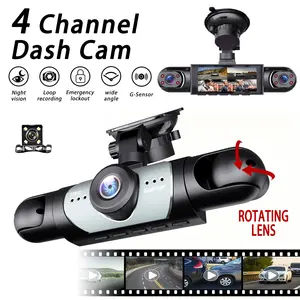4 Channel  Car Dash Cam,NO  Memory Card,1080P Car DVR ,Car Video Surveillance with Night Vision，24/7Parking Mode Car DVR Hd Screen Front Rear Left And Right dashcam. fathersdaygift