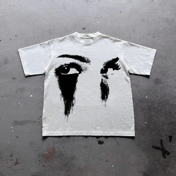 Vintage Portrait Graphic Print Cotton Casual T-Shirt, Y2k Shirt, Unisex T-Shirt, Gift For Men Women