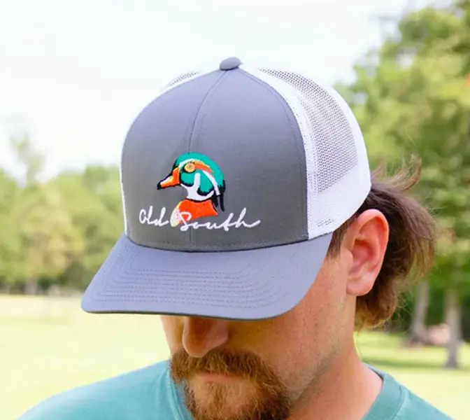 Wood Duck Graphite Trucker Hat  | Old South Apparel