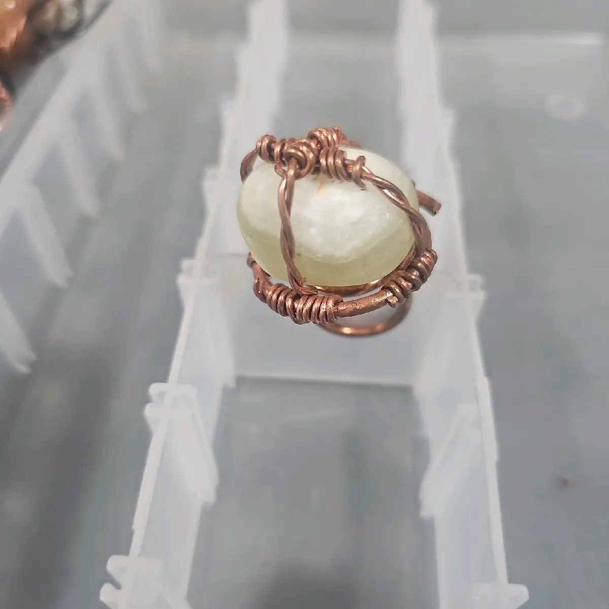 Chalcedony Crystal Ring - Elegant Design with Unique Crystal Accents - Ideal for Any Occasion