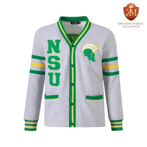Norfolk State Heather Grey Fleece Cardigan