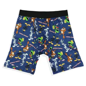 Looney Tunes Boxer Briefs Men's Allover Character Design Bugs Bunny Daffy Duck Taz Marvin Adult Underwear