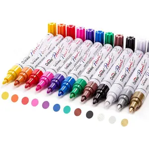 Pens  Markers  Almost Anything Never Fade Quick Dry and Permanent, Oil-Based  Marker Pen Set for Rocks Painting, , Fabric, Plastic, Canvas, Glass, Mugs, DIY Craft