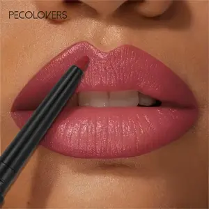 PECOLOVERS Waterproof Matte Lip Liner & Gloss, Natural Makeup Effect Easy To Apply, Suitable for Daily and Party Looks, Valentine'S Day Gift, Lipliner, Glossy