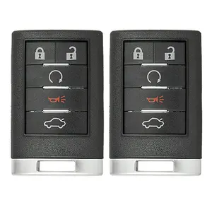 2-Pack 5B Remote Shell Key Holder, Car Key Accessory for 2008-2013 Cadillac CTS