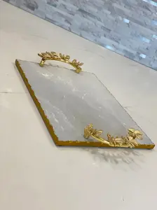 GOLD BUTTERFLY MARBLE TRAY