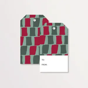 Christmas Candies in Green Gift Tags