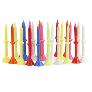Golf Ball Tees Set, 6pcs/12pcs Mixed Color Plastic Golf Tee Holders, Durable & Lightweight Design, Perfect for Practice & Training, Golf Accessories