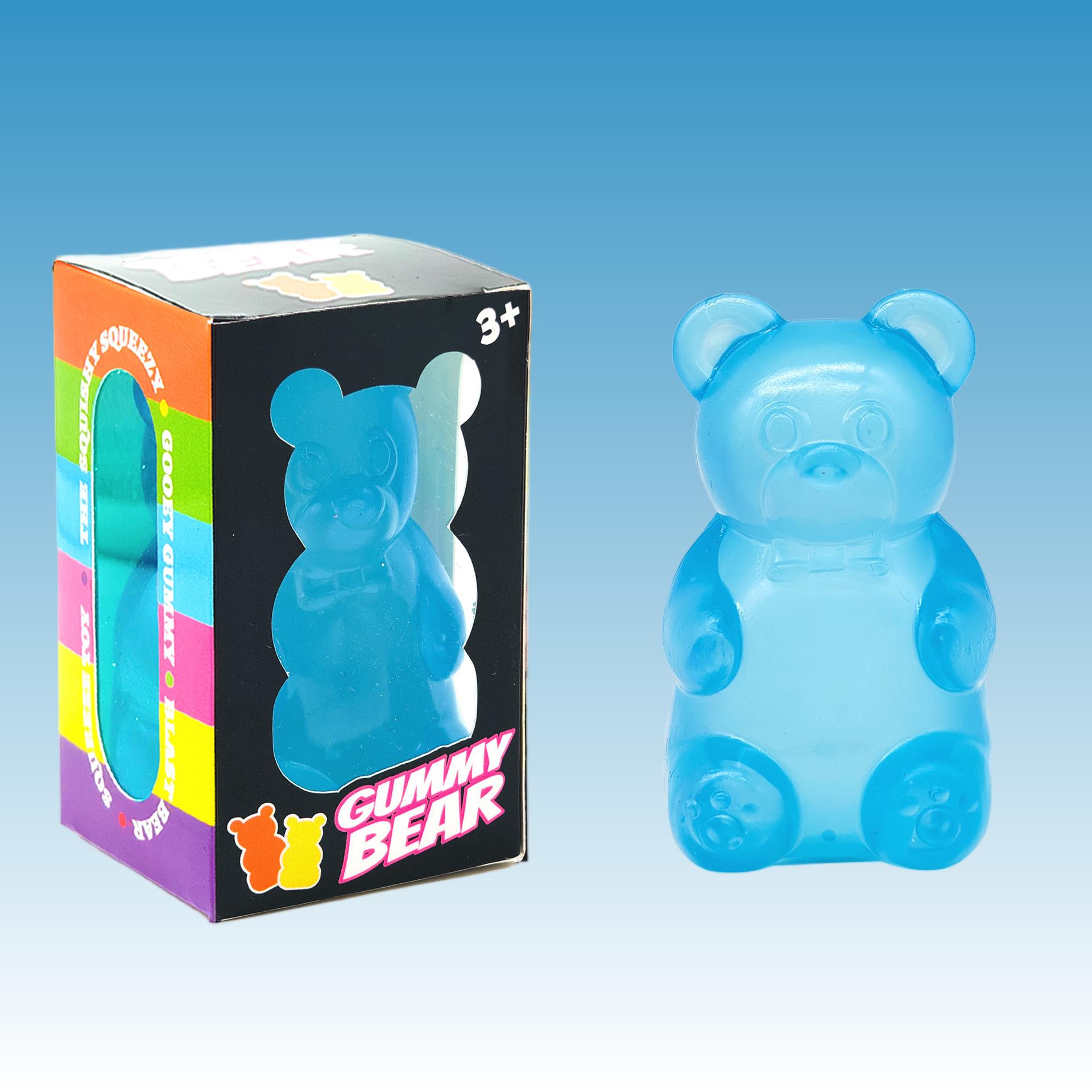 2pc Gummy Bear Sensory Fidget Toys, Jelly Filled Squeeze Toys, Squishies, Soft Stress Relief, Anxiety Relief, Calming Fidget Toys for Kids Adults, Birthday Gift, Party Favor Bag Filler, No Accessories, No Battery