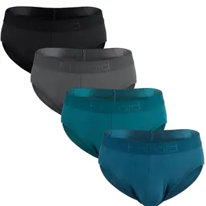 KNITLORD Men's Underwear Bamboo Viscose Soft Lightweight Mid/Low Rise Briefs  4 PCs