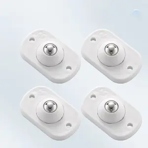 Home Use No-Drill Self-Stick Ball Bearing Casters, Silent Small Wheels for Storage Boxes/bins, 4-Pack, Versatile Household Movers