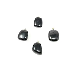 Shungite Pendant Tumbled : 1.25" x 1.75