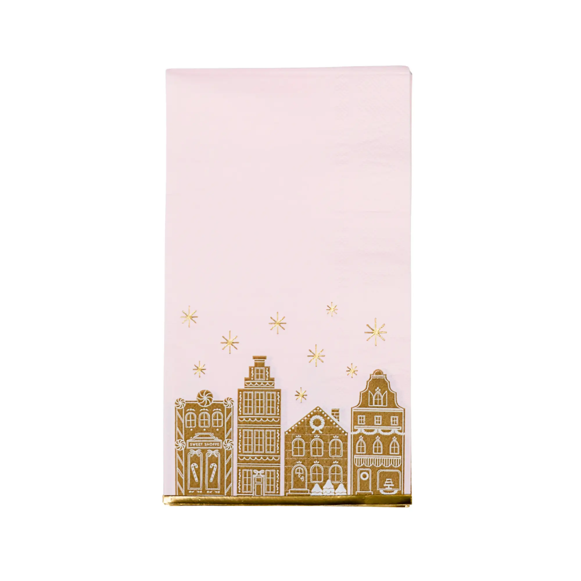 PINK GINGERBREAD GUEST TOWELS