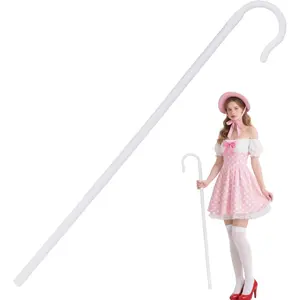 Shepherd Staff Cane Prop Halloween Fake Cane for Adult Men Women Costume Accessory Dress Up Party 39.7 Inch