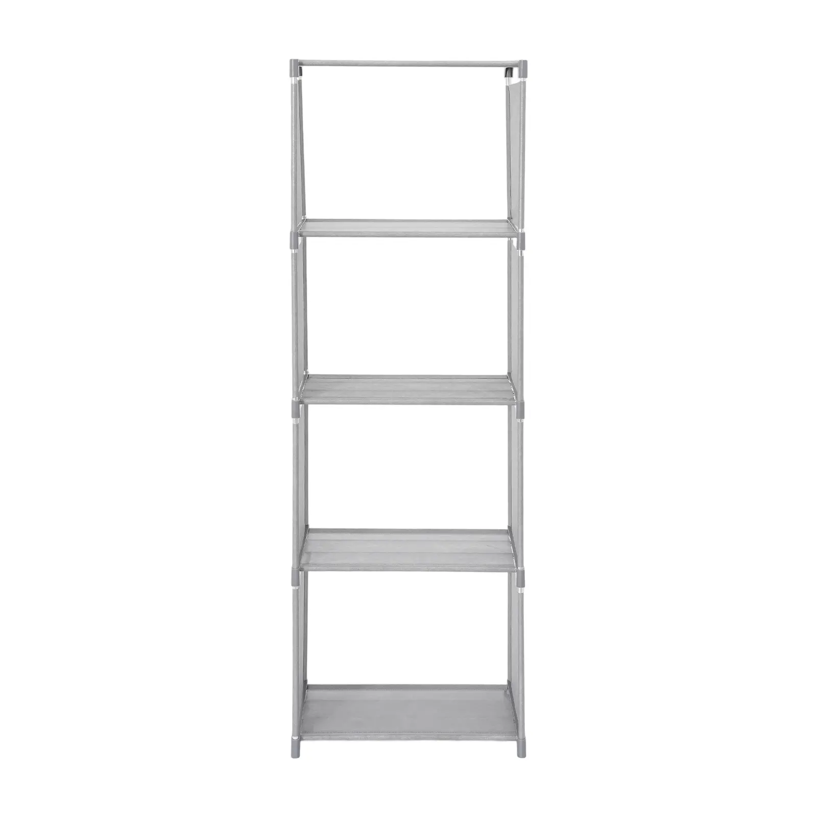 Freestanding 4 Tier Bookshelf 125cm High 8kg Load per Shelf Storage Unit for Books Files CDs Magazines Grey