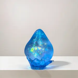 Blue Drop Glitter Clear Slime Squishy Toy,Water Splash Base Crystal Putty, Super Stretchy Sparkle Glitter Fidget Slime, Stress Relief Sensory Toy for Kids Party Favors Birthday Gift
