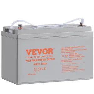 VEVOR Deep Cycle Battery, 12V 100 AH, AGM Marine Rechargeable Battery, High Self-Discharge Rate 800A Current, for RV Solar Marine Off-Grid Applications UPS Backup Power System