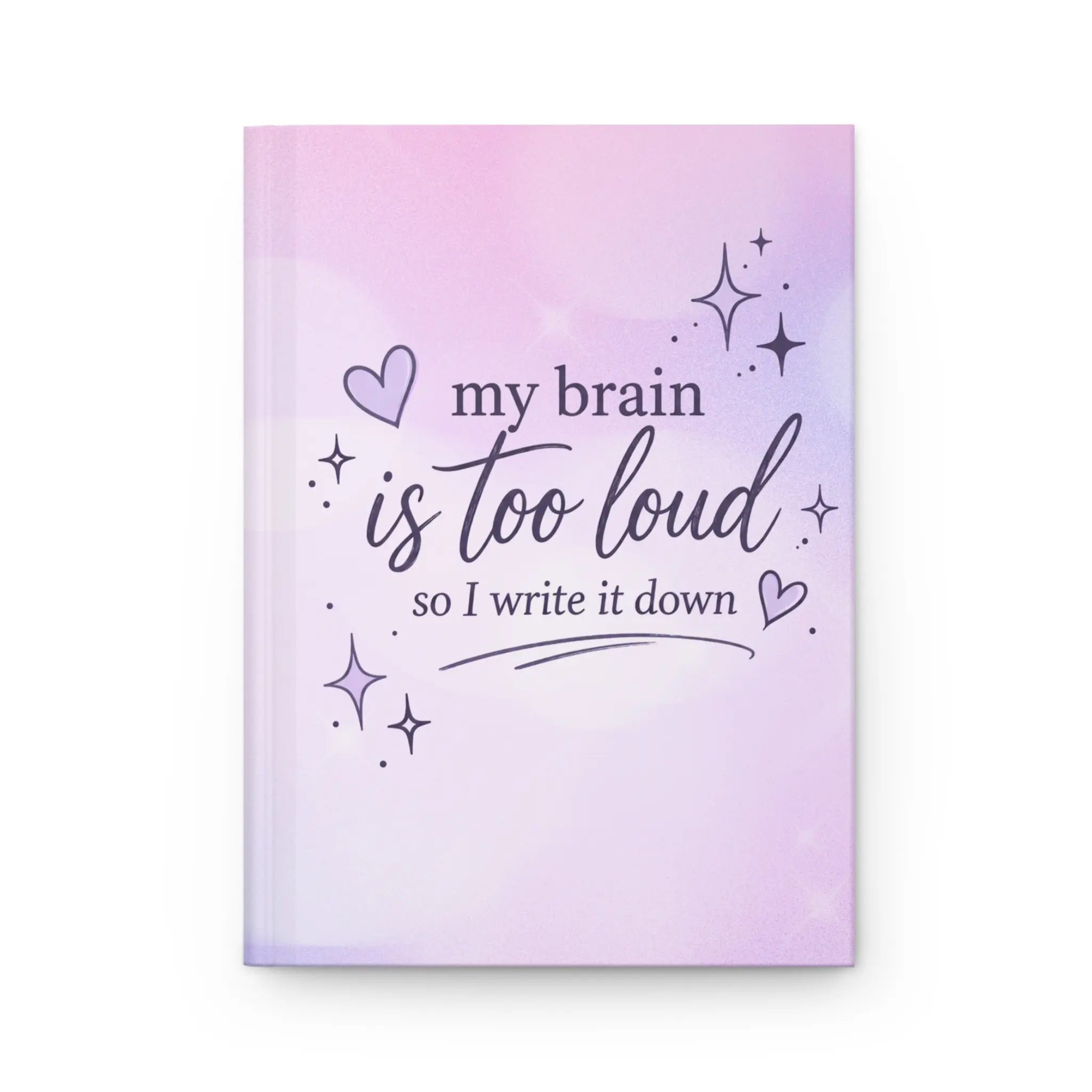 My Brain Is Too Loud Journal | Mental Health Notebook | Overthinking Journal | Pastel Aesthetic Writing Diary