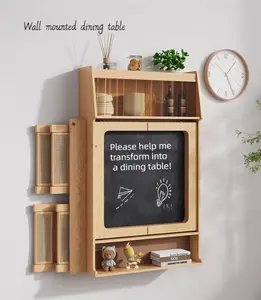 Wall Mounted Foldable Dining Table Study Table with Photo Wall Small Space Saver